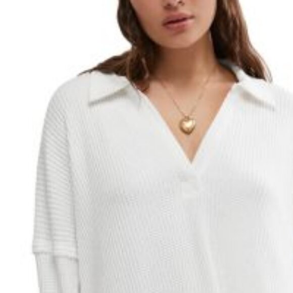 new FREE PEOPLE We The Free Travis Polo/Ivory 252 - Picture 10 of 12